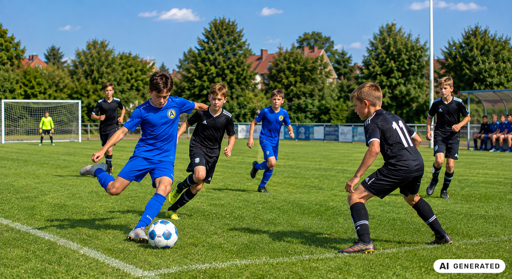 Menschen D Jugend Fußball AI