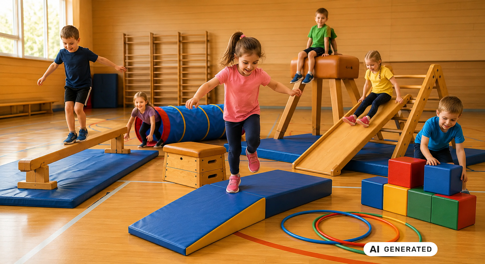 Menschen Kinderturnen AI