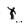 icon Petanque schwarz 50mm
