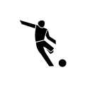 icon fussball schwarz 50mm