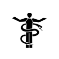 icon reha gesundheitssport schwarz 50mm