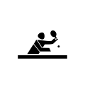 icon tischtennis schwarz 50mm